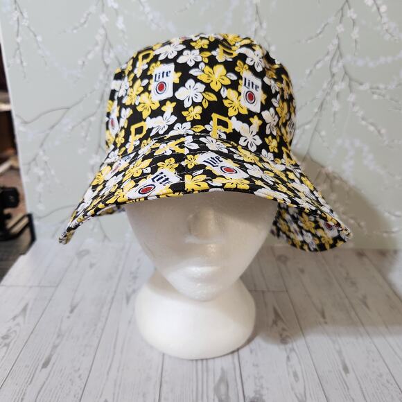 Stadium Giveaway Pittsburgh Pirates Miller Lite Floral Bucket Hat OS Unisex - Picture 7 of 9